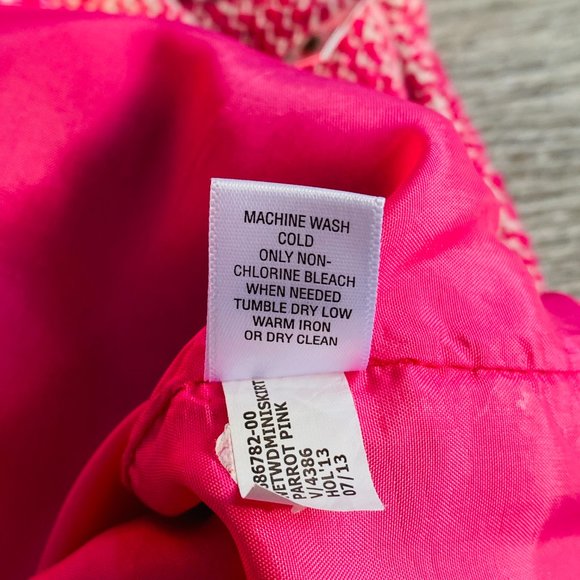 Banana Republic Pink/White Wool Blend A-line Skirt with POCKETS (size 8) - Picture 9 of 10